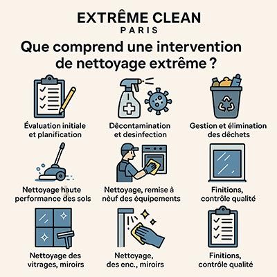 Que comprend une intervention de nettoyage extrême